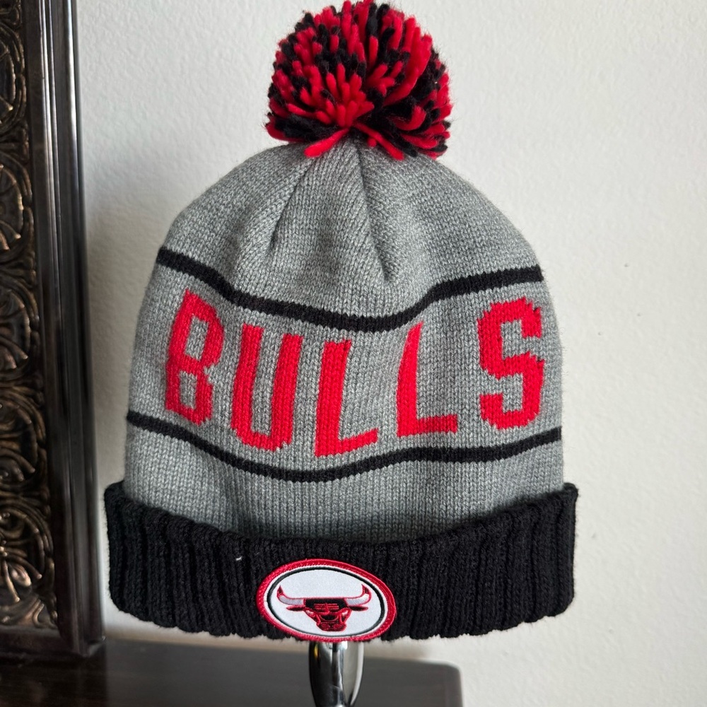 Mitchell & Ness Black and Gray Knit Beanie